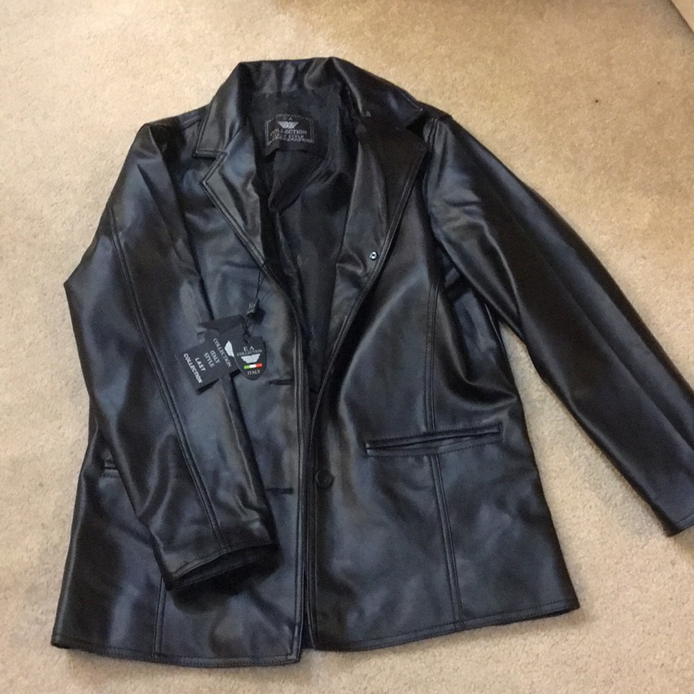E/A leather jacket large